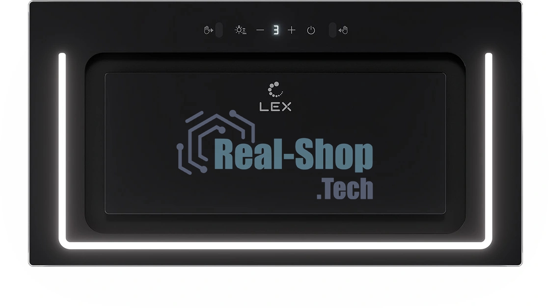 Вытяжка встраиваемая Lex Nova 600 Inverter BL черный управление: сенсорное (1 мотор)