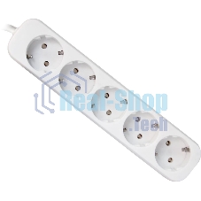 Удлинитель Defender E518 белый 1.8 м, 5 розеток 