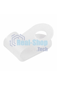 Кабельная скоба под винт Rexant 5 мм, белая, упаковка 50 шт.