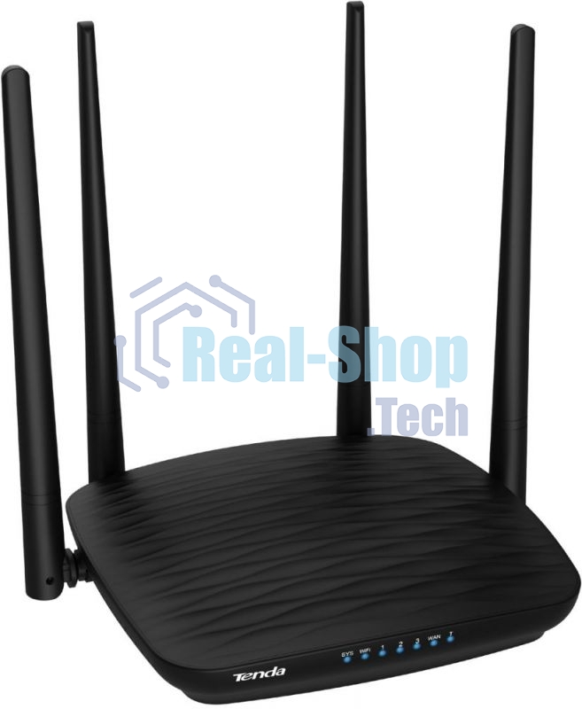 Маршрутизатор Tenda AC5 1200Mbps 11AC wave2Router, MU-MIMO,1Ghz CPU，4X5dbi Antennas, 1X100Mbps WAN, 3x100Mbps LAN,WiFi On/Off Switch,Universal Rep