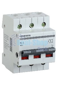 Выключатель нагрузки (мини-рубильник) 3п ВН-32 100А GENERICA ИЭК MNV15-3-100