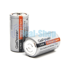 Батарейка GoPower R14 C Shrink 2 Heavy Duty 1.5V (2/24/288)