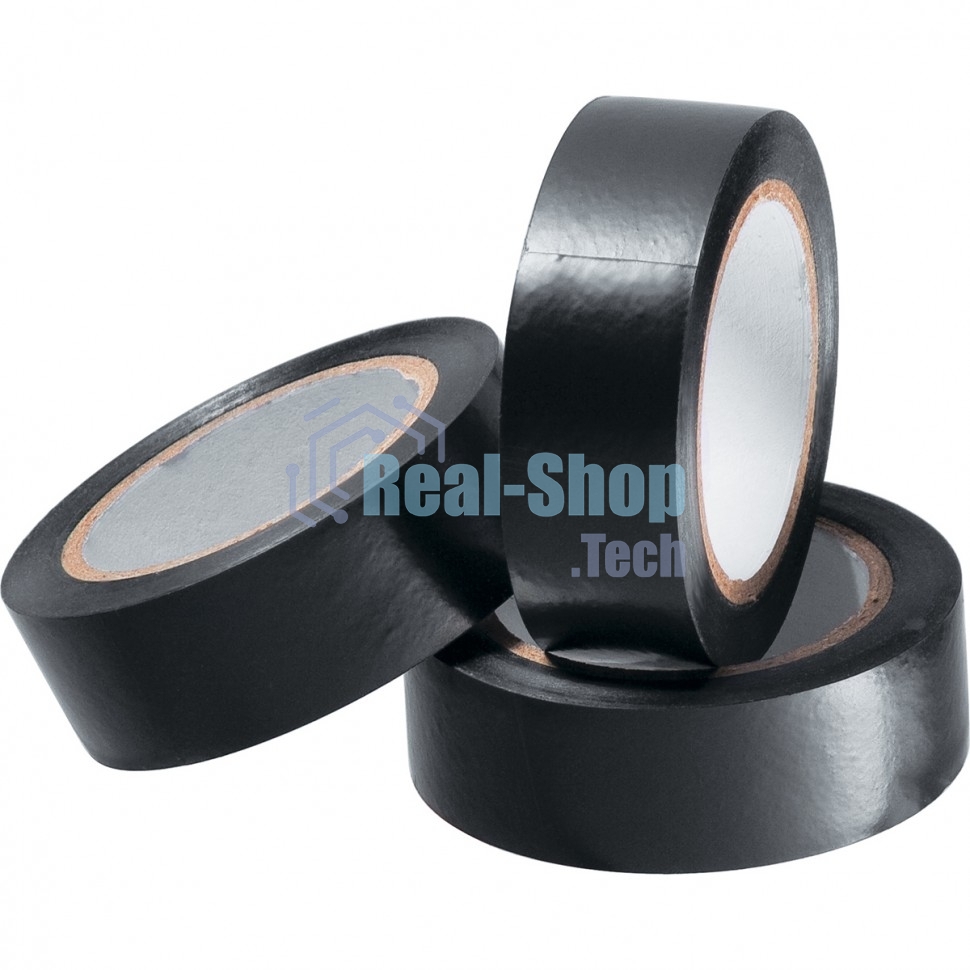 Набор изоленты Matrix черной, 19 мм х 10 м, 3 шт.