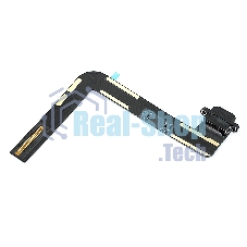 Шлейф c разъемом зарядки для Apple iPad 7 2019, iPad 8 2020 черный