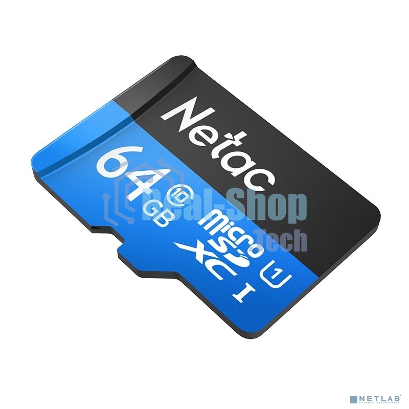 Флеш карта microSDHC 64Gb Netac P500 NT02P500STN-064G-S (без SD адаптера) 80Mb/s