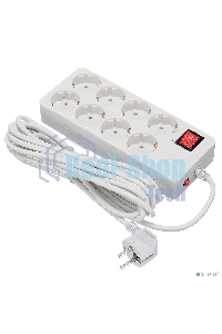 Сетевой фильтр Buro 800SH-5-W 5 м (8 розеток) белый (коробка)