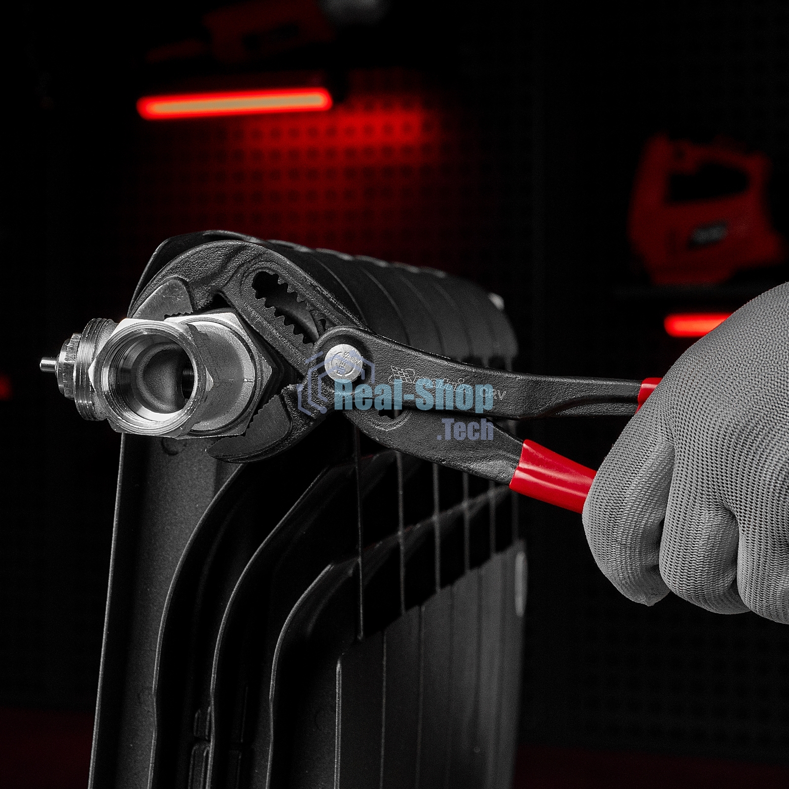 Переставные клещи Matrix 250 мм, кнопочный механизм, хром-ванадий, обливные рукоятки