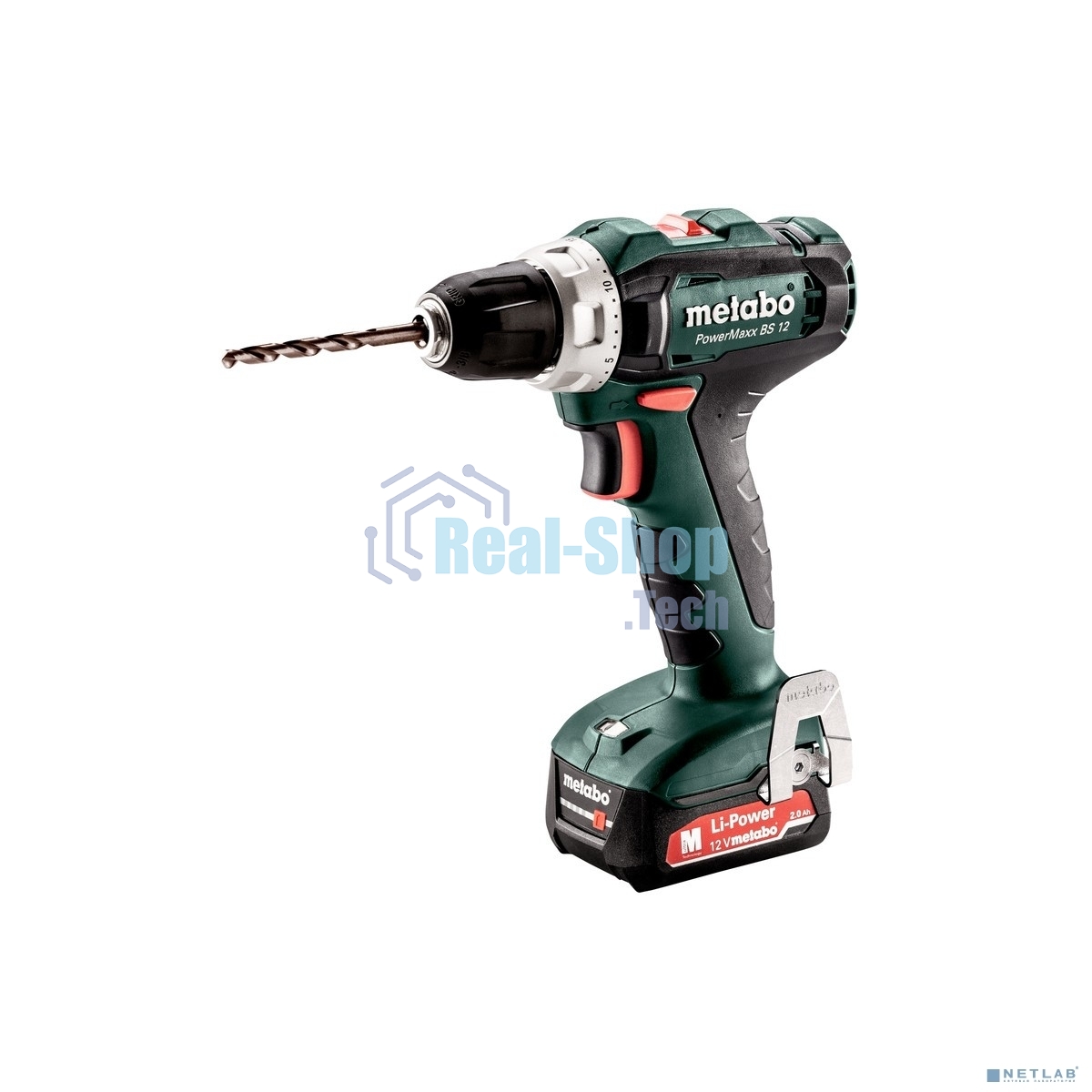 Дрель-шуруповерт аккумуляторная Metabo PowerMaxx BS 12 601036500, Аккумуляторный, 12В, 2 АКБ, Кейс