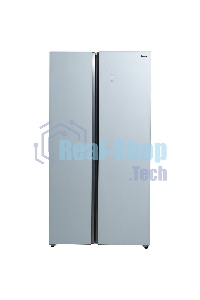 Холодильник Бирюса SBS 541 TWG текстурированное белое стекло двухкамерный 343/198 л морозилка слева, NoFrost, Side-by-side