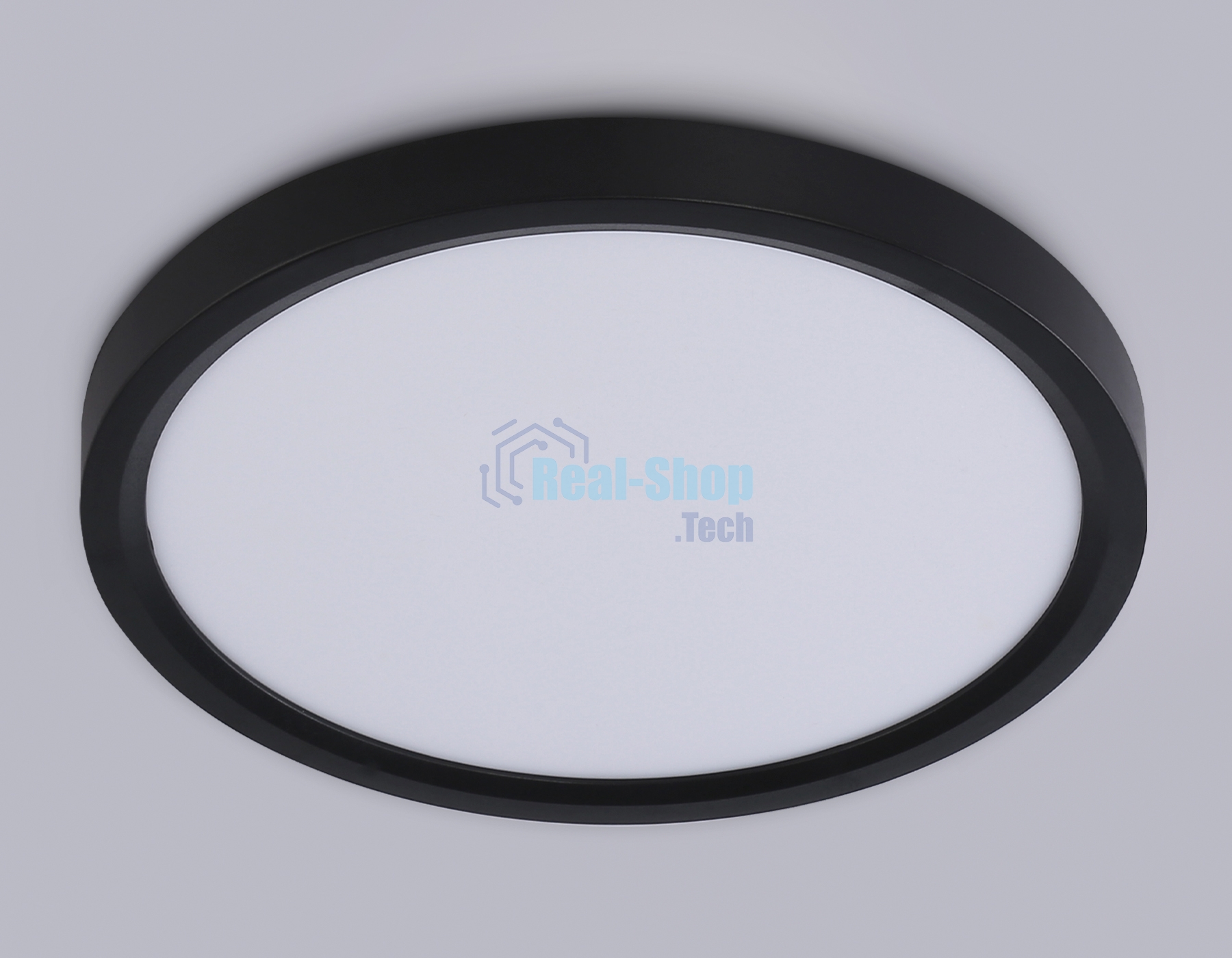 Светильник светодиодный ультратонкий Ambrella light FZ1902 BK черный IP54 13W 3000K-6500K CCT-переключатель D230*25 (Без ПДУ)
