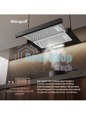 Вытяжка Weissgauff TEL 450 Black Glass