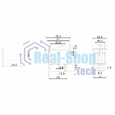 Выключатель клавишный Rexant 12V 35А (4с) ON-OFF с желтой LED подсветкой