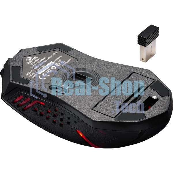 Мышь беспроводная + коврик Defender Redragon M601WL-BA черный, 2400 dpi, радиоканал, USB, кнопки - 6