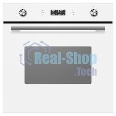 Духовой шкаф встраиваемый полноразмерный Evelux EO 650 PW, 60 см, 9 режимов, 70л, белое стекло