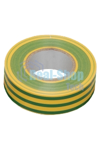 Изолента Iek UIZ-13-10-K52 0,13х15 мм желто-зеленая 20 метров ИЭК