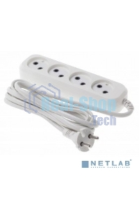 Сетевой удлинитель Buro BU-PSL4.5/W 5 м (4 розетки) белый (пакет ПЭ)