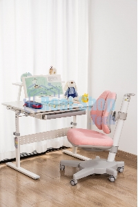 Кресло детское Cactus CS-CHR-3604PK розовый крестов. пластик серый