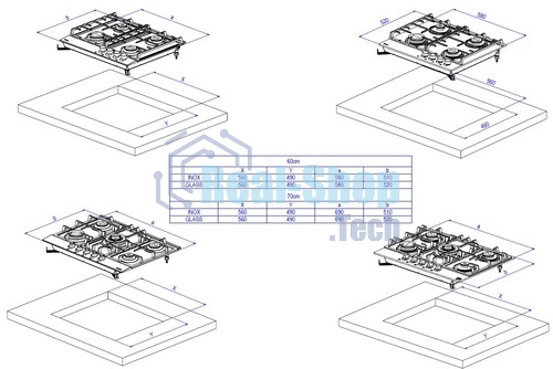 Газовая варочная панель DeLonghi GRETA 6GW BB