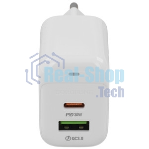 Сетевое зарядное устройство BOROFONE (6941991113888) BAS45Aai 2USB 3.0A PD 30W QC3.0