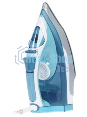 Утюг Delta LUX DL-712 белый с серо-голубым, 2400 Вт, 30 г/мин, 150 г/мин, 350 мл