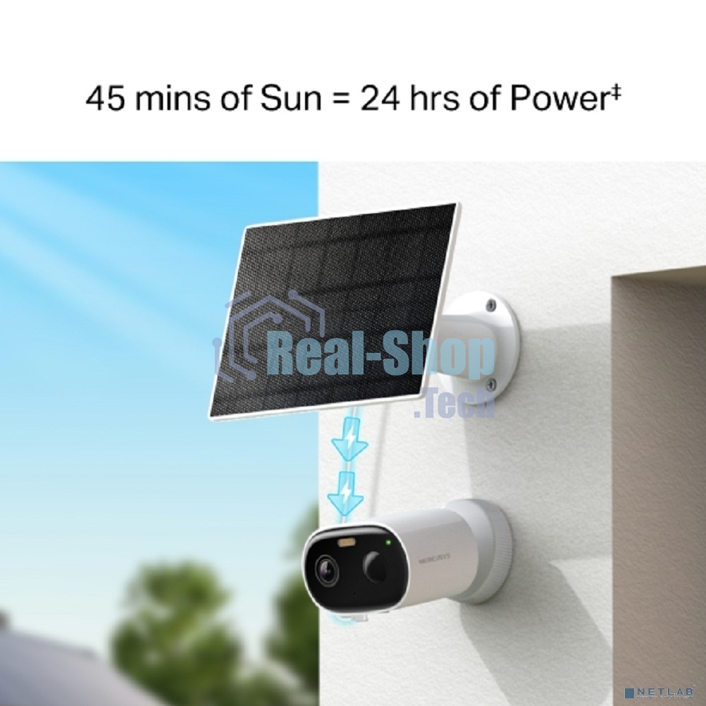 Комплект умной камеры с солнечной панелью Solar-Power Security Camera Kit
