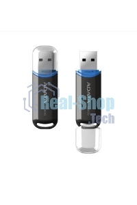 Флешка USB ADATA C906 (AC906-32G-RBK), 32Gb, USB 2.0, R/W 15/5, черный/синий
