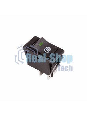 Выключатель клавишный Rexant 12V 35А (4с) ON-OFF с зеленой LED подсветкой