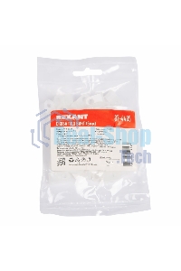 Кабельная скоба под винт Rexant 5 мм, белая, упаковка 50 шт.