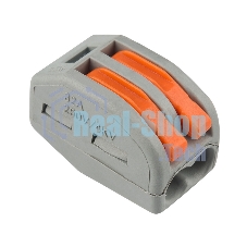 Универсальная клемма Rexant 2-проводная, серая (0,08-2,5/4 мм²) (50 шт./уп.)