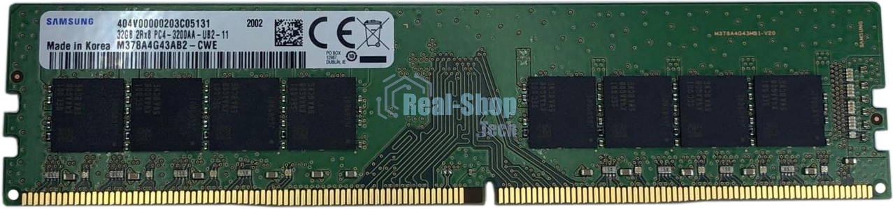 Оперативная память Samsung, DDR4, 32GB (1x32GB), 3200MHz, CL22, DIMM, OEM
