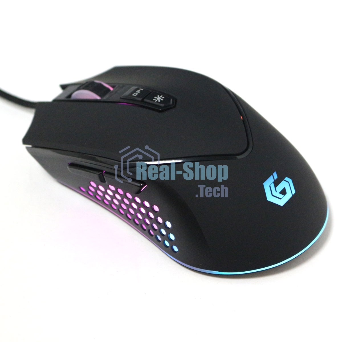 Мышь проводная Gembird MG-770 черный, 3200 dpi, USB, кнопки - 7