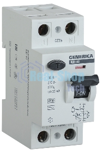 Выключатель дифференциального тока УЗО Iek MDV15-2-032-030 ВД1-63 2Р 32А 30мА GENERICA