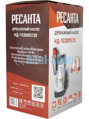 Дренажный насос Ресанта НД-15300П/35