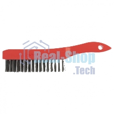 Щетка Matrix зачистная 6-и рядная, закаленная прямая проволока с пластиковой ручкой