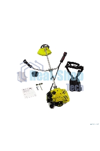 Триммер Champion T433S-2 Мощность двигателя 1.25/1.7 кВт/л.с, Вес без режущей насадки 8,0 кг, Объем двигателя 42,7 см3, Объем топливного бака 950 мл, Максимальный расход топлива 610 г/кВт•ч/мл/ч, Тип рукоятки U-образная, штанга прямая Разъемная, Длина шта