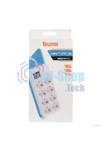 Сетевой фильтр Buro 800SH-5-W 5 м (8 розеток) белый (коробка)