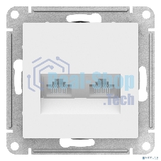 Розетка компьютерная двойная RJ45+RJ45, кат.5E, механизм, белый
