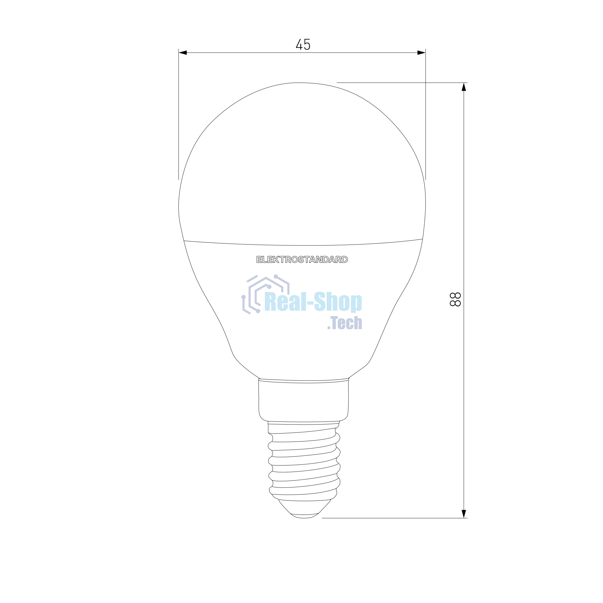 BLE1442/ светодиодная лампа Mini Classic  LED 9W 3300K E14
