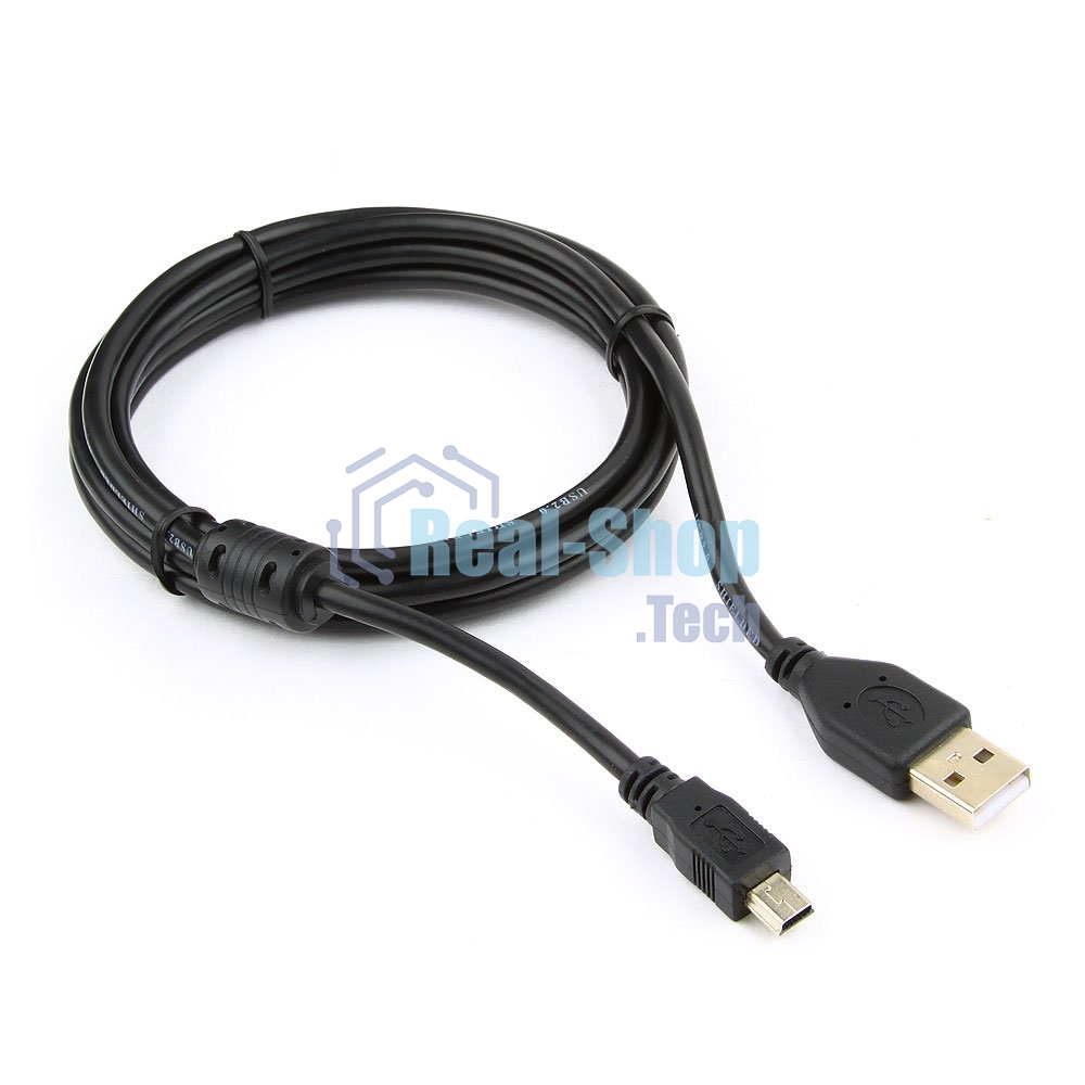 Кабель Gembird PRO CCF-USB2-AM5P-6 USB 2.0 кабель для соед. 1.8м А-miniB (5 pin) позол.конт., фер.кол.