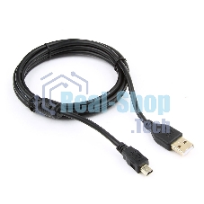 Кабель Gembird PRO CCF-USB2-AM5P-6 USB 2.0 кабель для соед. 1.8м А-miniB (5 pin) позол.конт., фер.кол.
