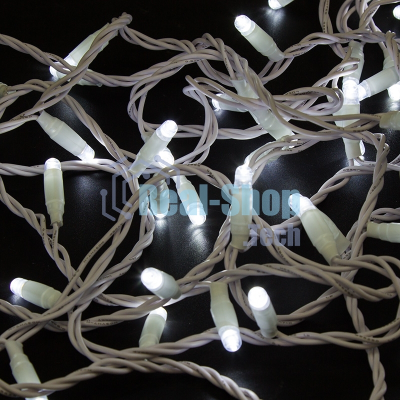 Гирлянда Neon-night Нить 10м, постоянное свечение, белый ПВХ, 230В, белый