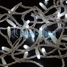 Гирлянда Neon-night Нить 10м, постоянное свечение, белый ПВХ, 230В, белый