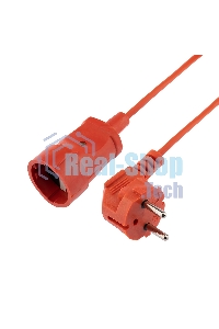 Удлинитель-шнур на рамке PROconnect ПВС 2х0.75, 10 м, б/з, 6 А, 1300 Вт, IP20, оранжевый (Сделано в России)