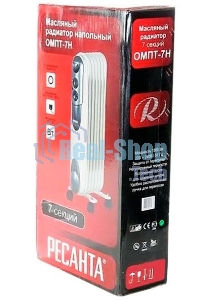 Обогреватель масляный Ресанта ОМПТ-7Н (7 секций) белый, 1500 Вт, 15 м2, термостат 67/3/3