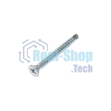 Саморез оконный Kranz сверло, 3.9х35, белый цинк, пакет (20шт.)