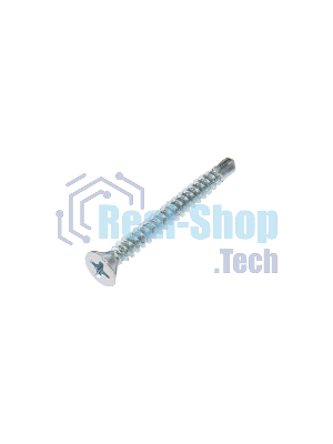 Саморез оконный Kranz сверло, 3.9х35, белый цинк, пакет (20шт.)