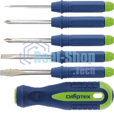 Отвертка Сибртех со сменными насадками, 5 предметов, CrV