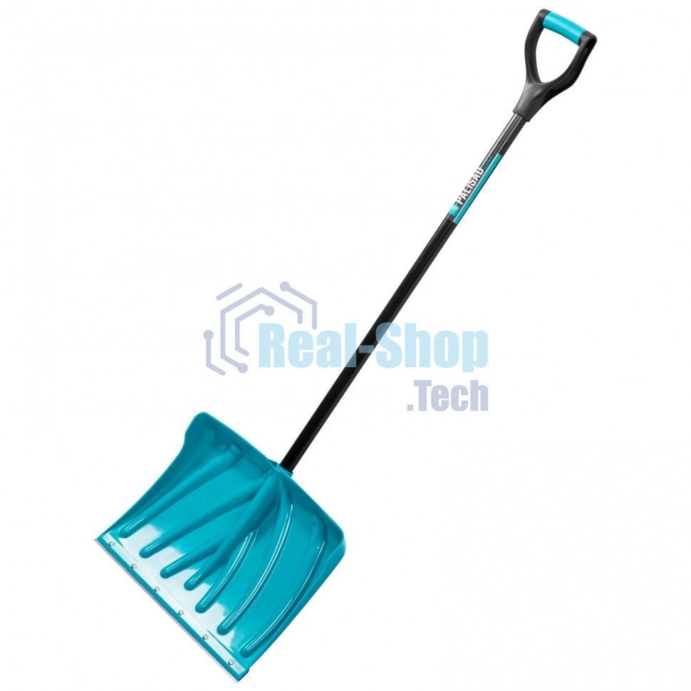 Лопата для уборки снега пластиковая LUXE,460х335х1300 мм, металлопластиковый черенок Palisad