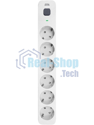 Сетевой фильтр Powercom SP-06W 1,8 м 1.8м (6 розеток) белый/серый (коробка)