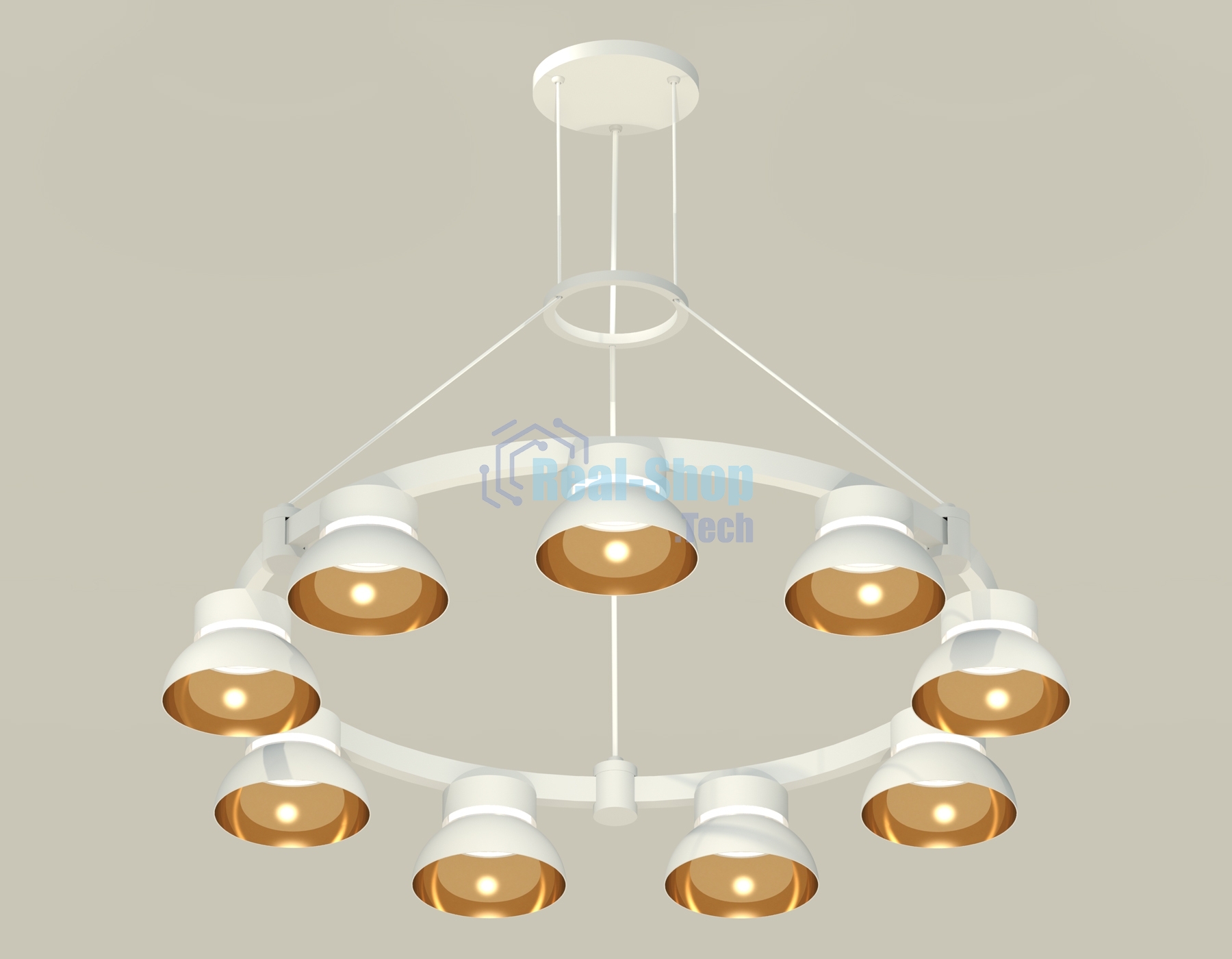 Светильник Ambrella light XR92031702/9 SWH/PYG/CL белый песок/золото желтое полированное/прозрачный GX53 (A9203, C9241, N8144)
